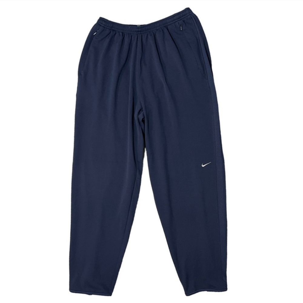 Nike Track Pants Mens Large Blue With Zippered Pockets